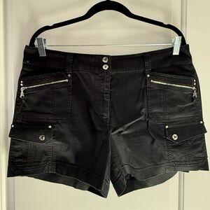 WHBM Cargo Shorts, Black, Size 12S